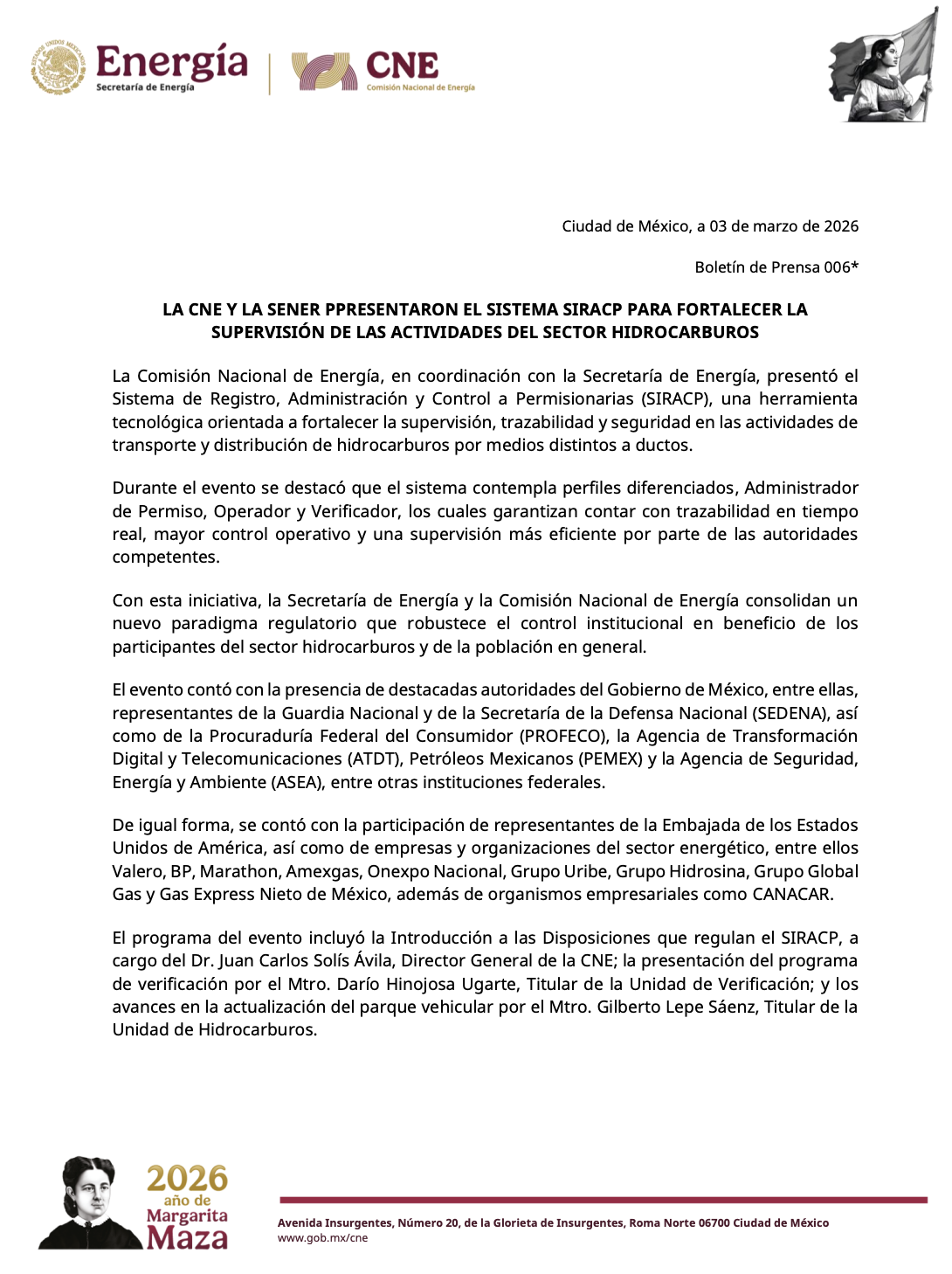 SIRACP Presentación Oficial 1